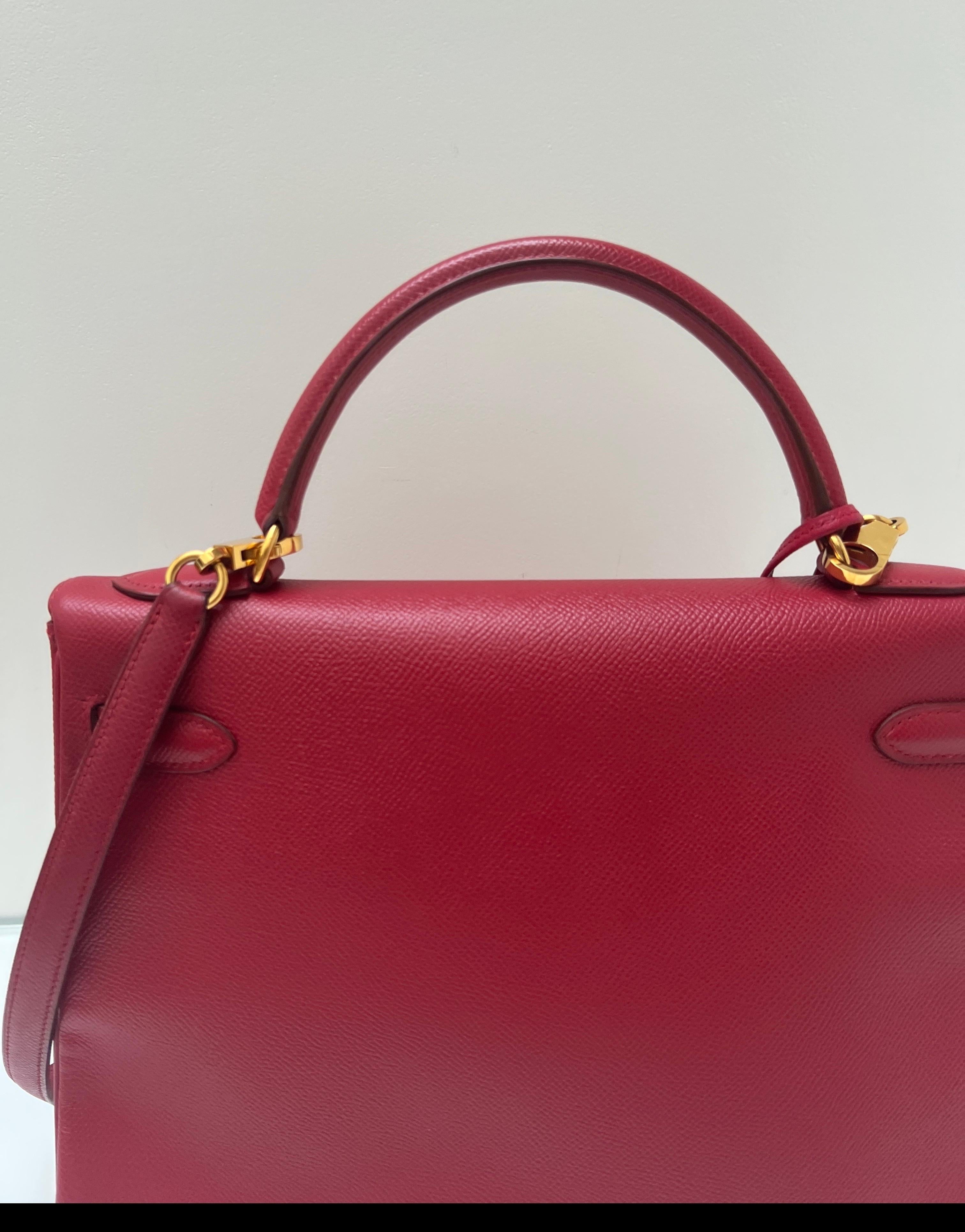 Borsa Hermes Kelly Rouge VIF 32 in vendita 3
