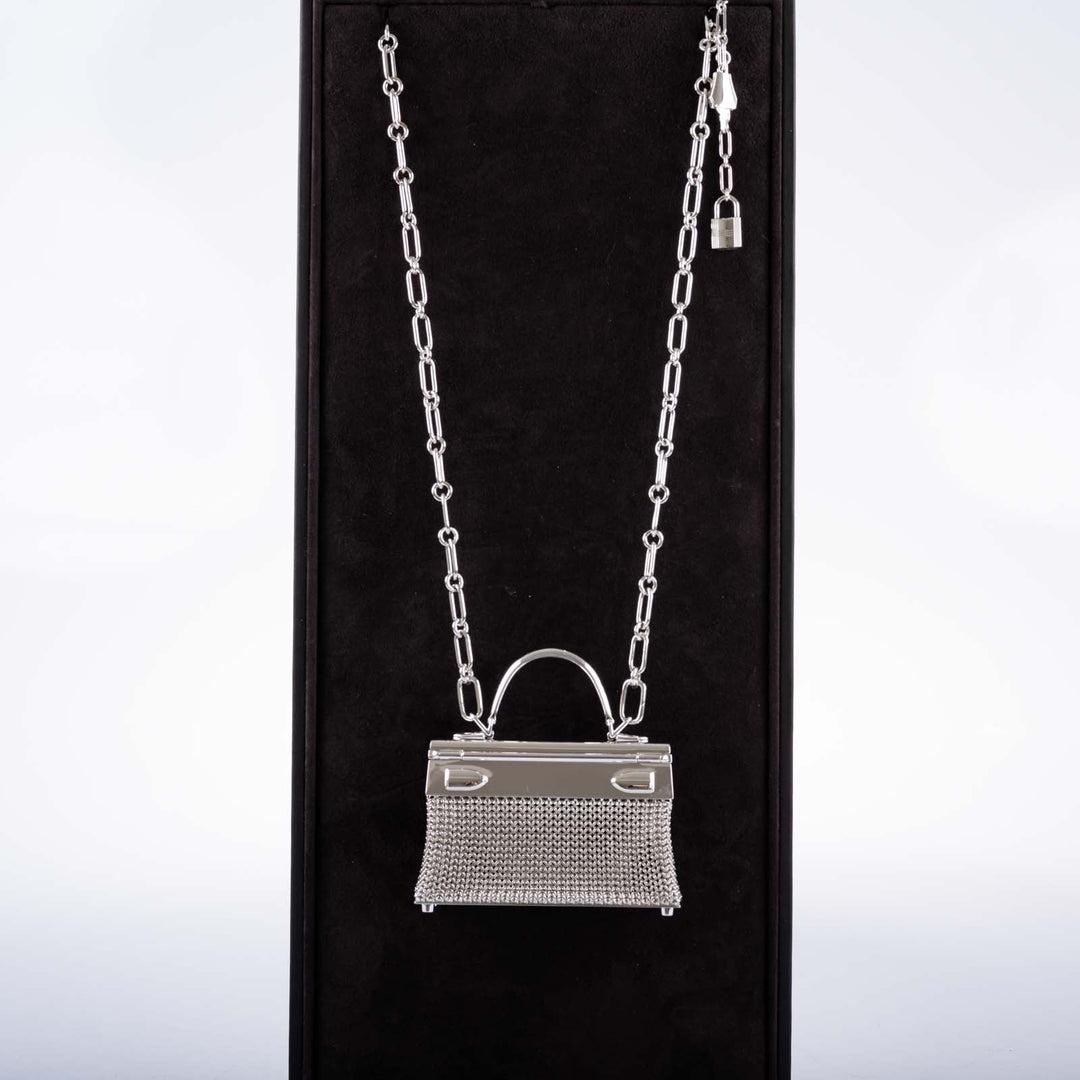 Hermès Kelly Sac Bijou Chaine in Sterling Silver Bag For Sale at