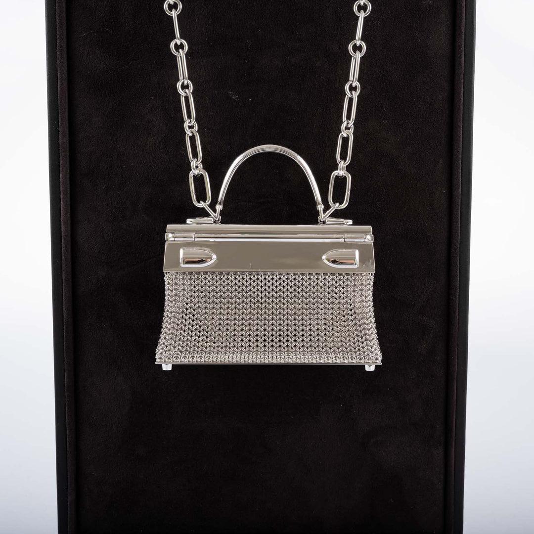 Hermès Kelly Sac Bijou Chaine en A Silver en vente 10