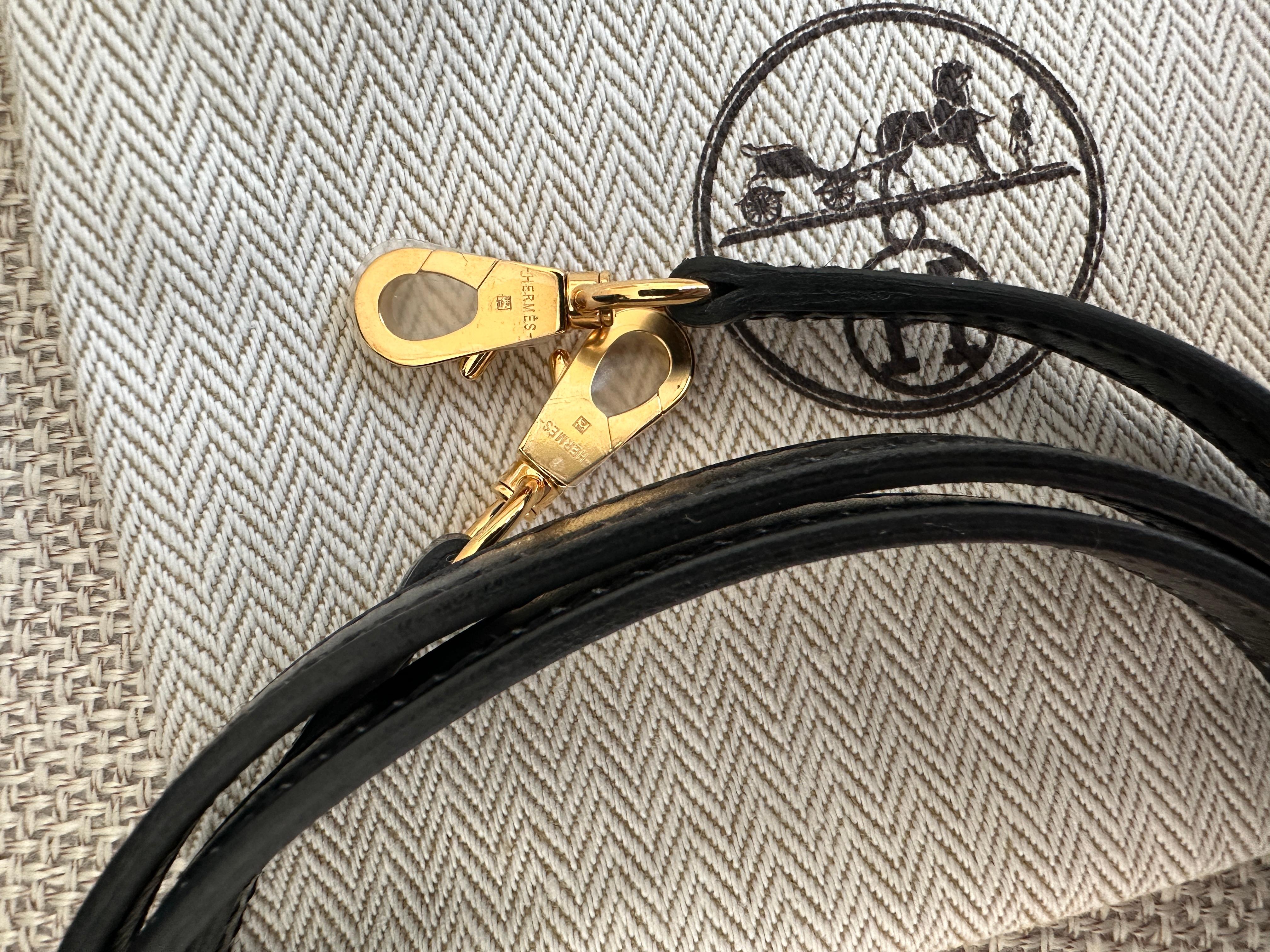 Hermes Kelly Sellier 20 Black Box Gold Hardware Bag W For Sale 6
