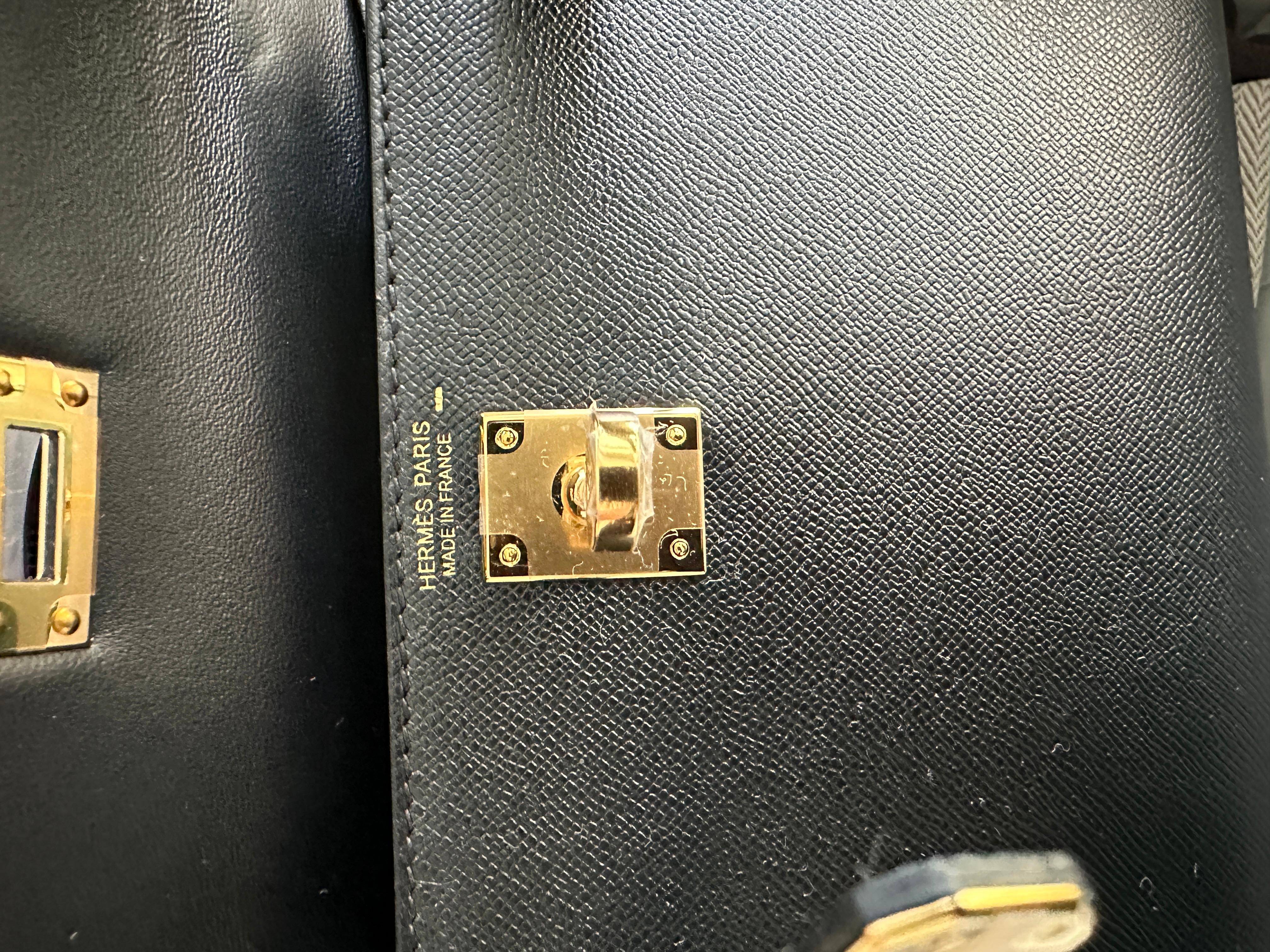 Hermes Kelly Sellier 20 Black Lizard Touch Gold Hardware 1
