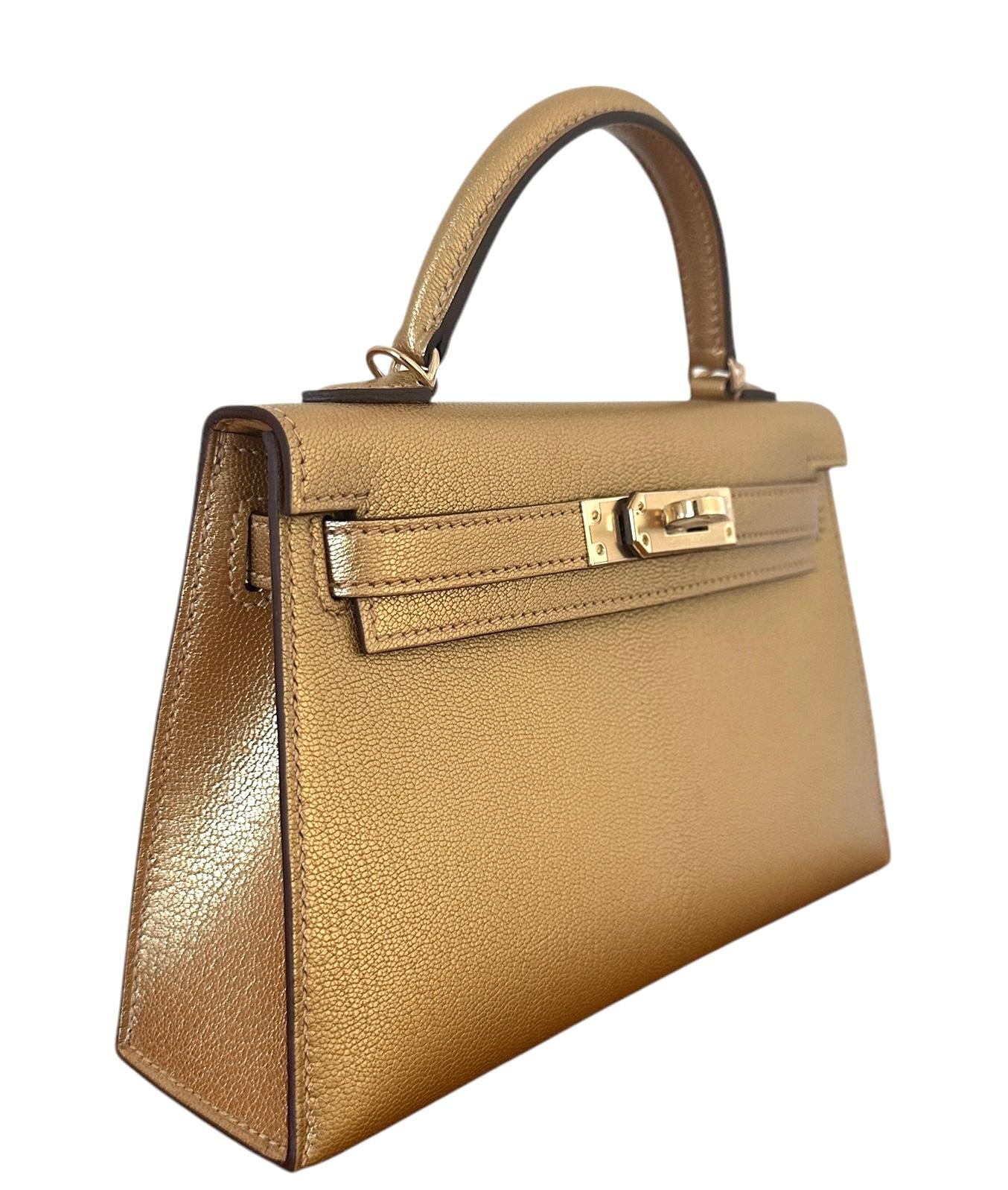 Hermès Kelly Sellier 20 Dore Gold Chevre Chamkilight Permabrass Hardware 5