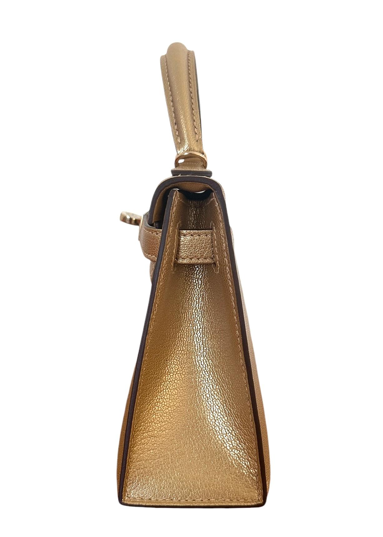 Hermès Kelly Sellier 20 Dore Gold Chevre Chamkilight Permabrass Hardware 8