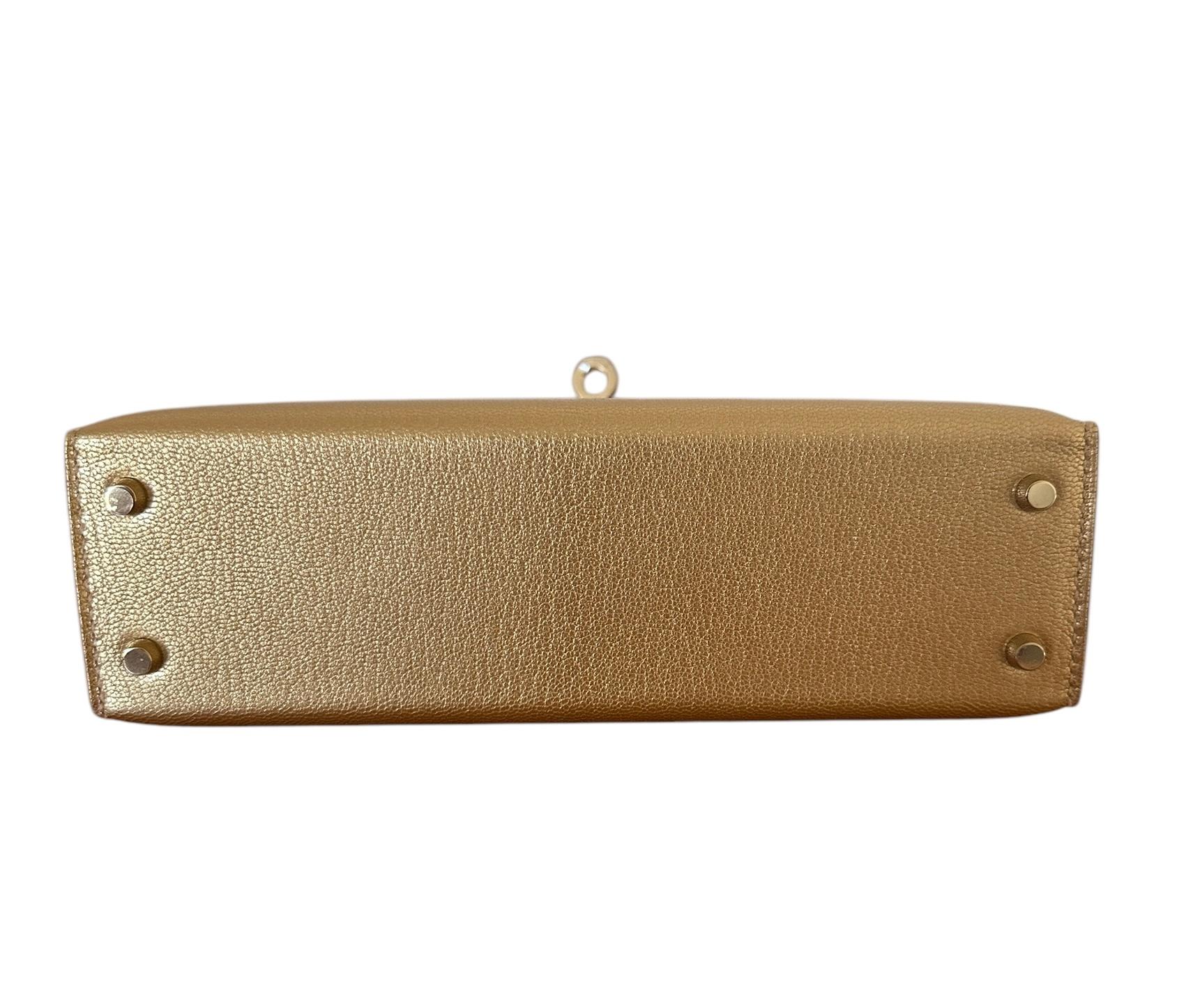 Hermès Kelly Sellier 20 Dore Gold Chevre Chamkilight Permabrass Hardware 3