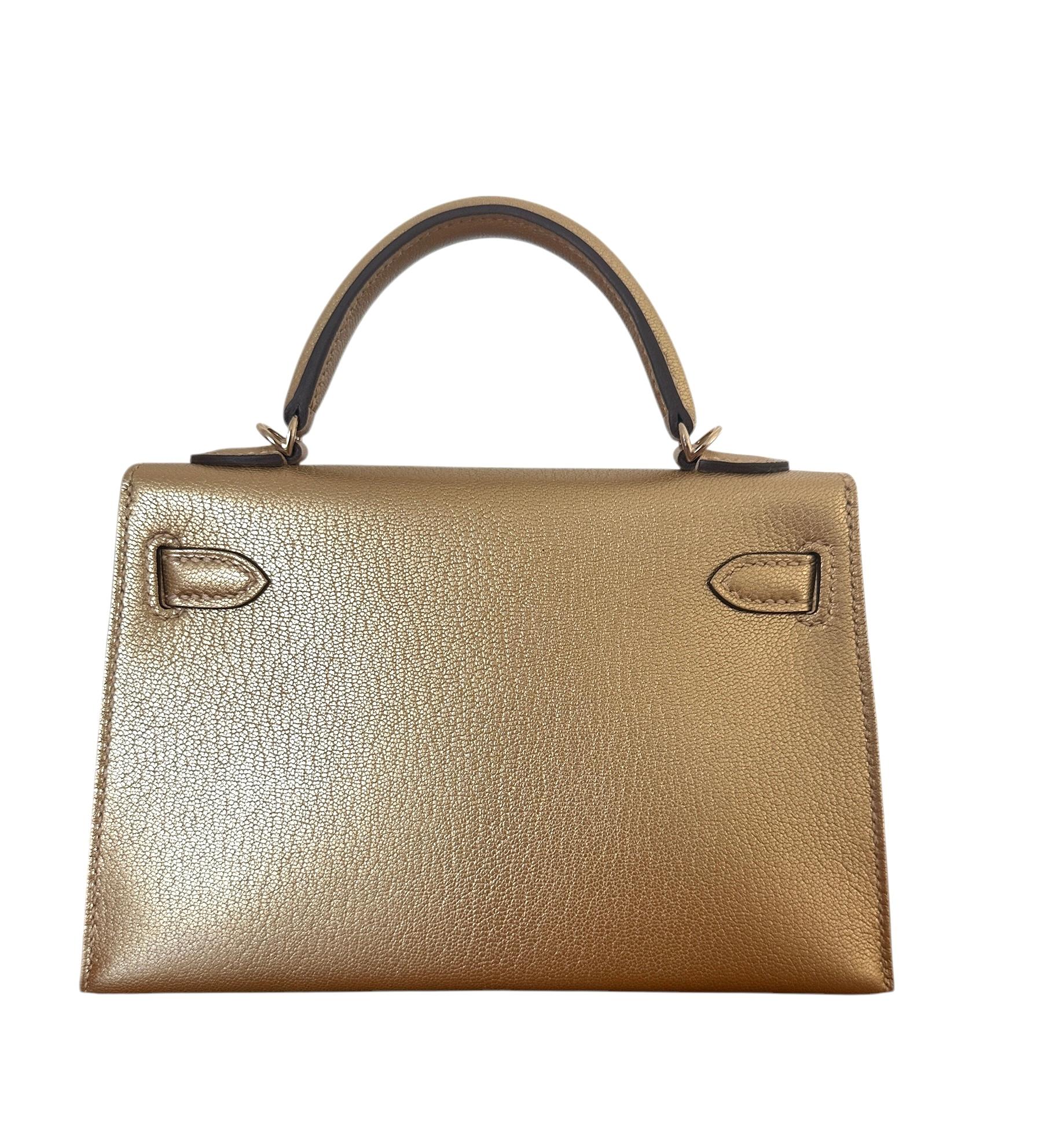Hermès Kelly Sellier 20 Dore Gold Chevre Chamkilight Permabrass Hardware 4