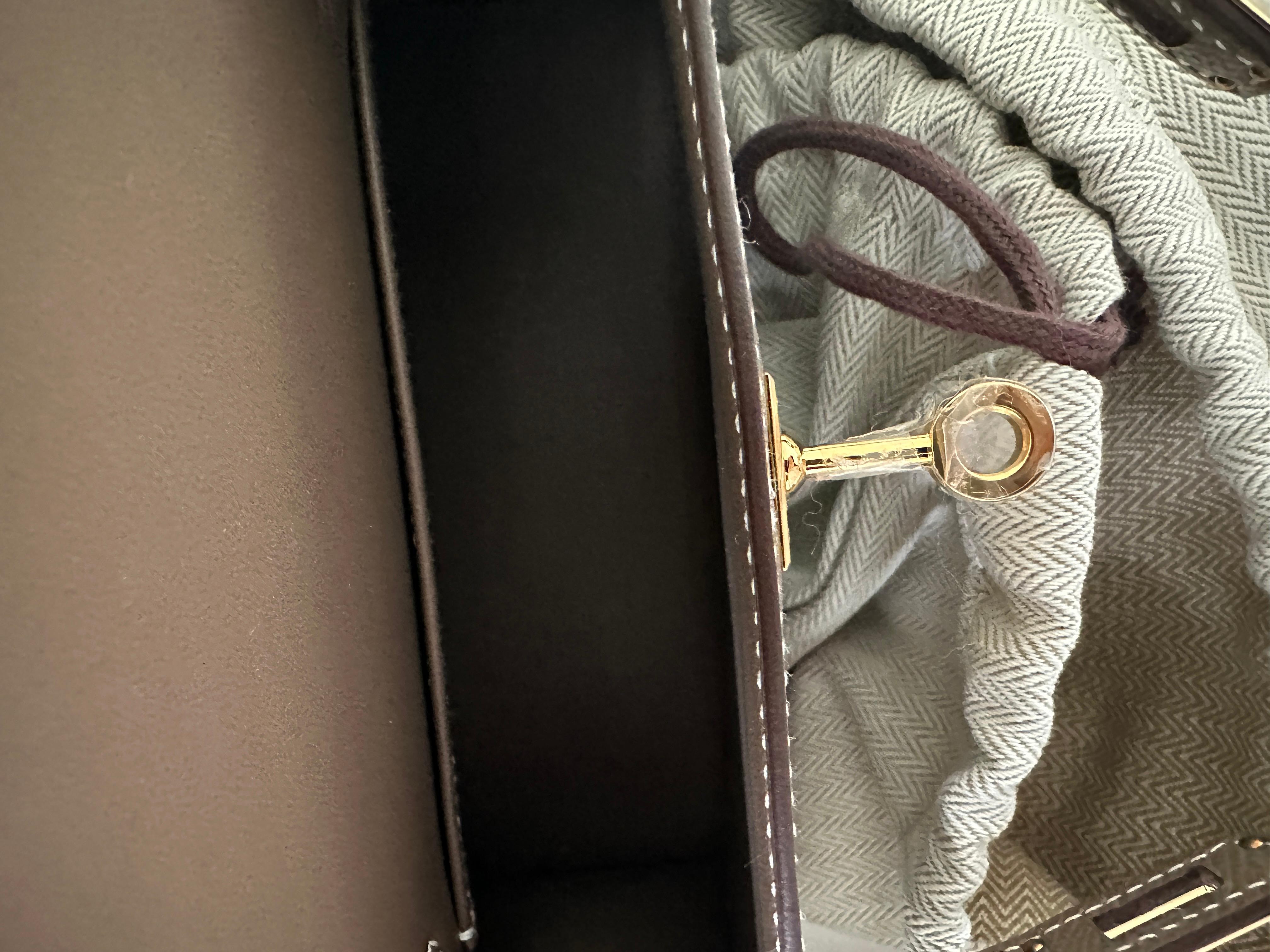 Hermes Kelly Sellier 20 Etoupe Gold Hardware Bag For Sale 6