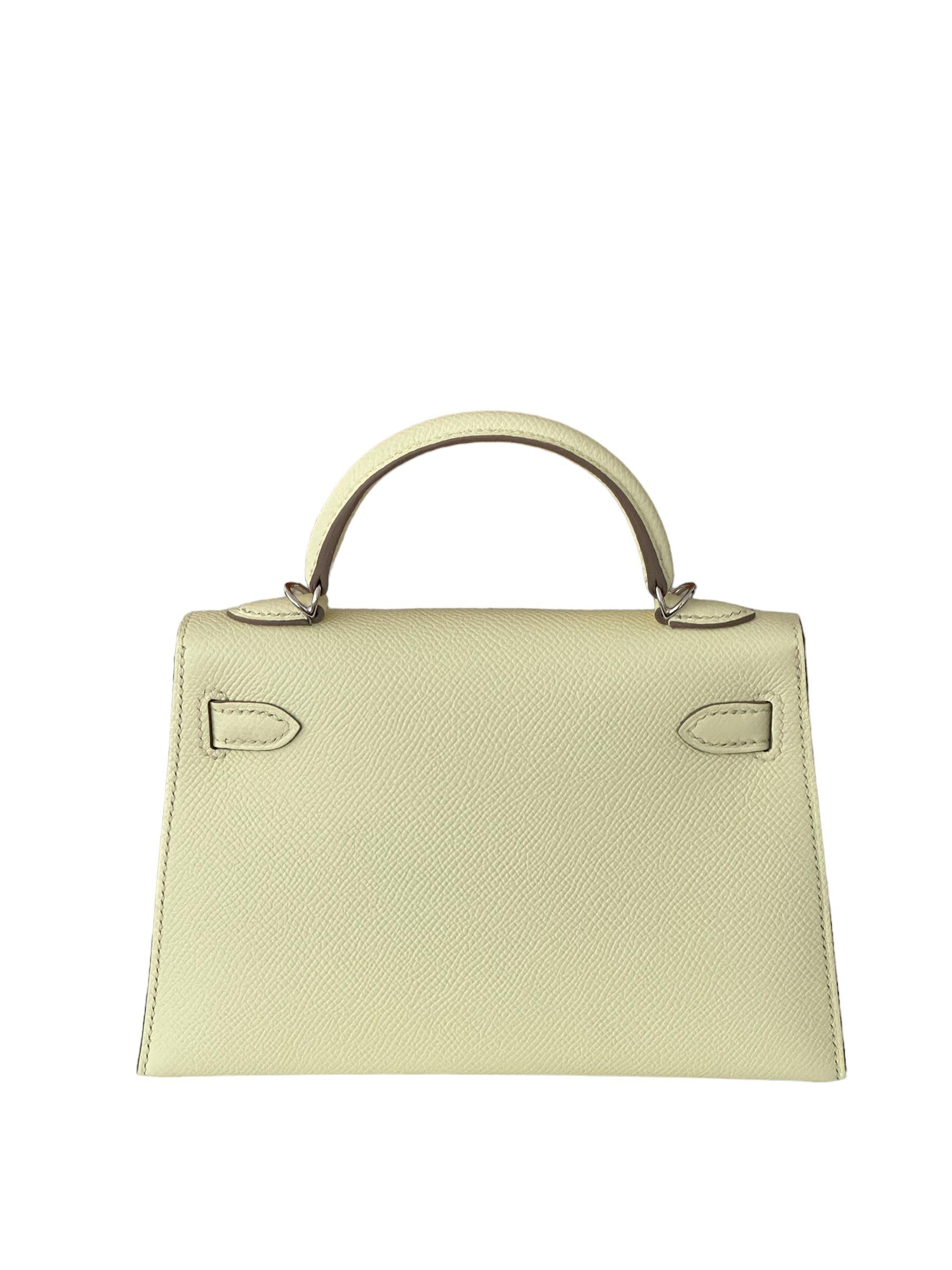 Hermes Kelly Sellier 20 Jaune Milton Palladium Hardware In condizioni Nuovo a West Chester, PA