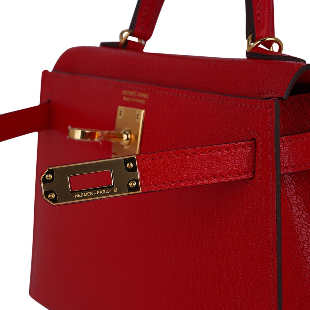 red mini kelly bag