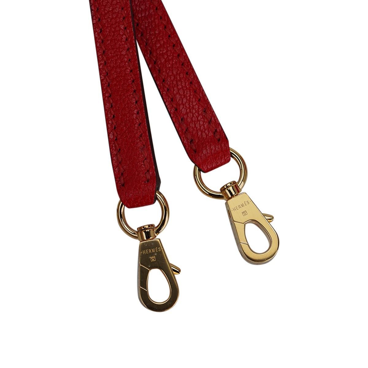 Hermes Kelly Sellier 20 Mini Rouge de Coeur Bag Gold Hardware Leather  1