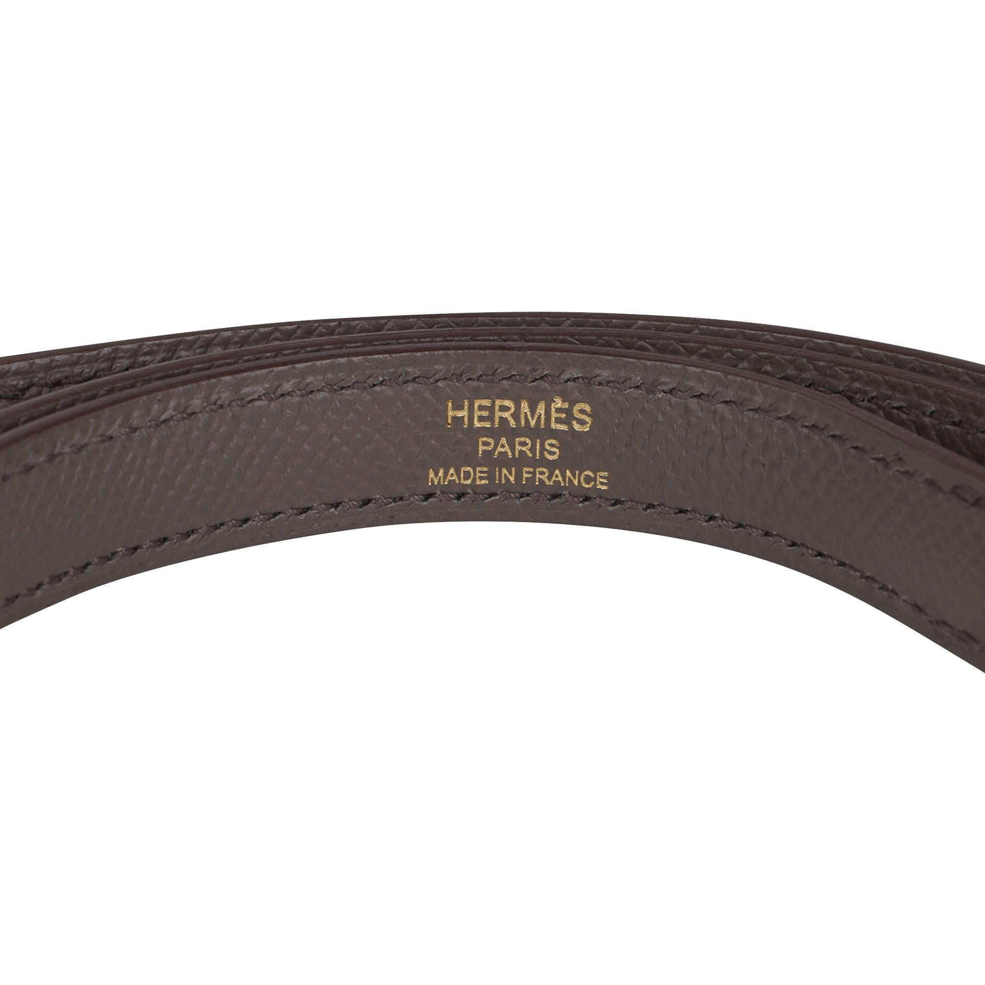 Hermes Kelly Sellier 25 Bag Etain Gold Hardware Epsom Leather New 4