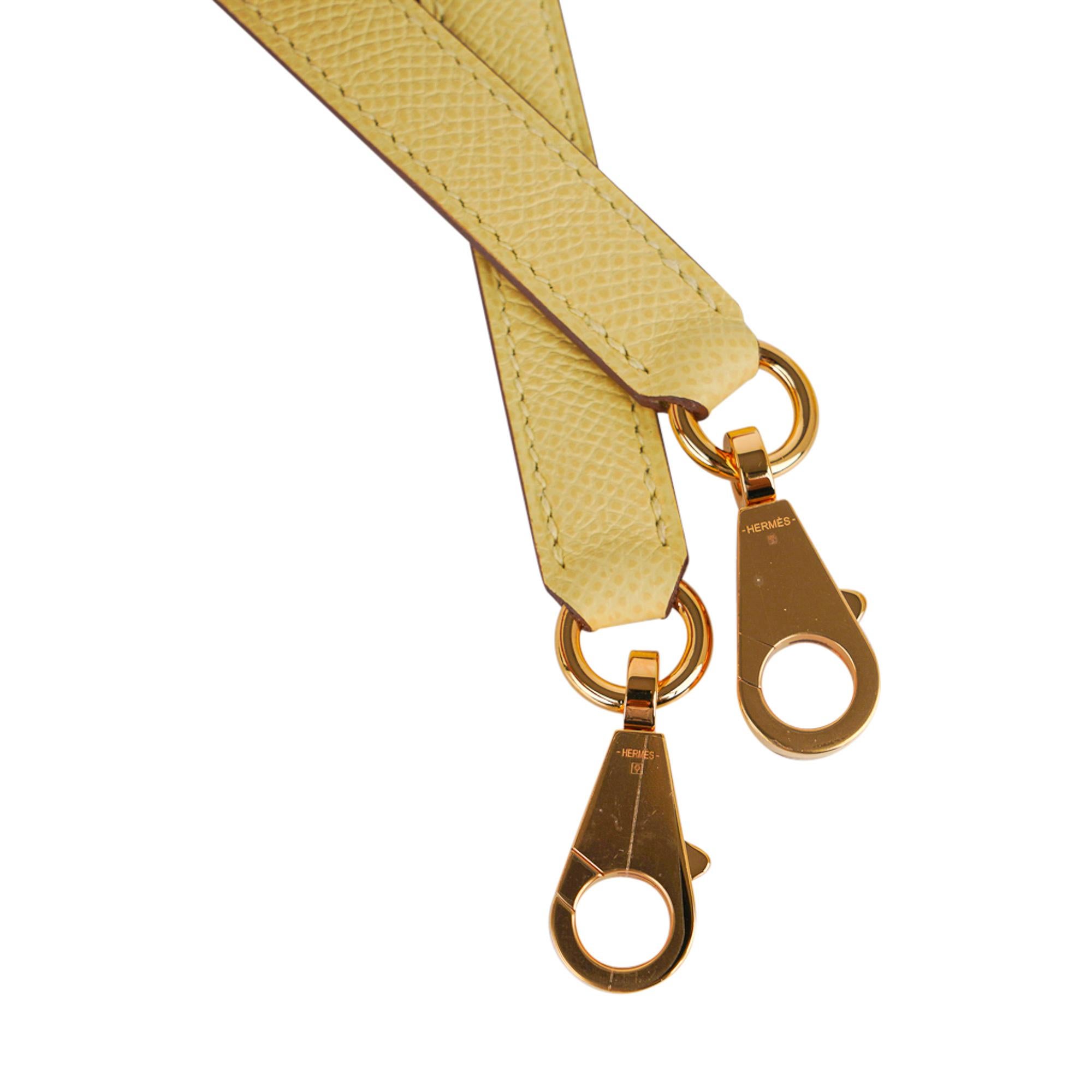 Hermes Kelly Sellier 25 Bag Jaune Poussin Gold Hardware Epsom Leather   2