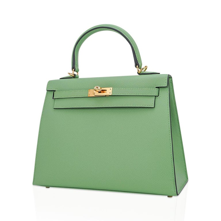 Rare Hermes Birkin 30 Vert Criquet Green Sellier Epsom Leather Bag