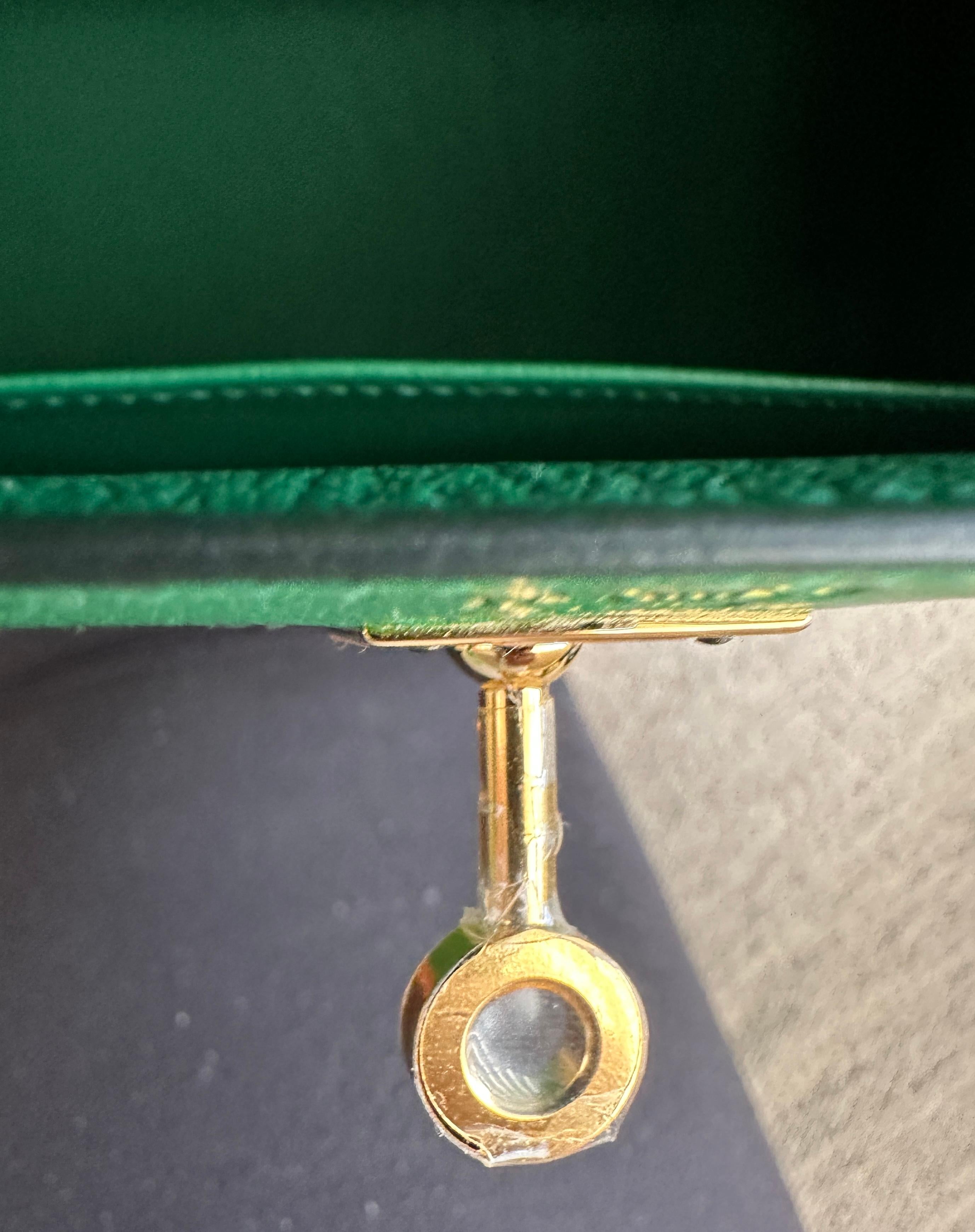 Hermes Kelly Sellier 25 Bambou Tasche Chevre Leder Gold im Zustand „Neu“ in West Chester, PA