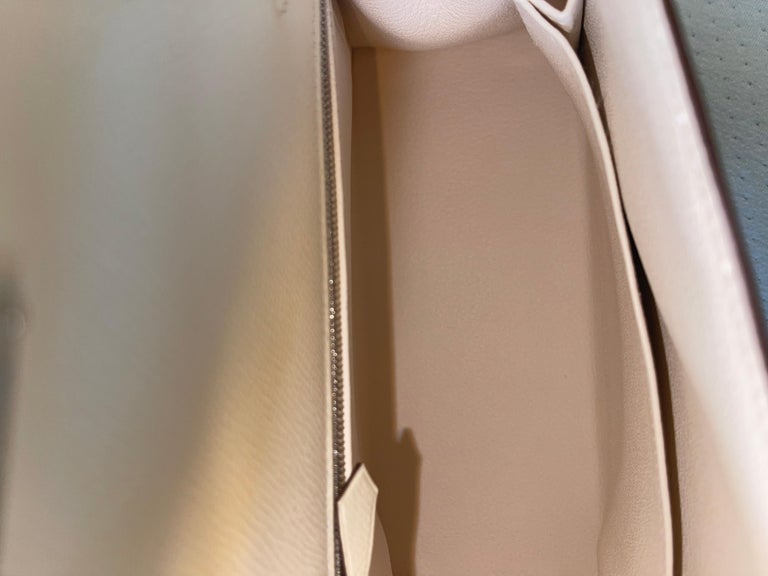 Hermes Kelly bag mini Tricolore Sellier Nata/Jaune poussin/Sesame