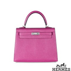 Hermés Kelly Sellier 25cm Rose Pourpre Epsom PHW