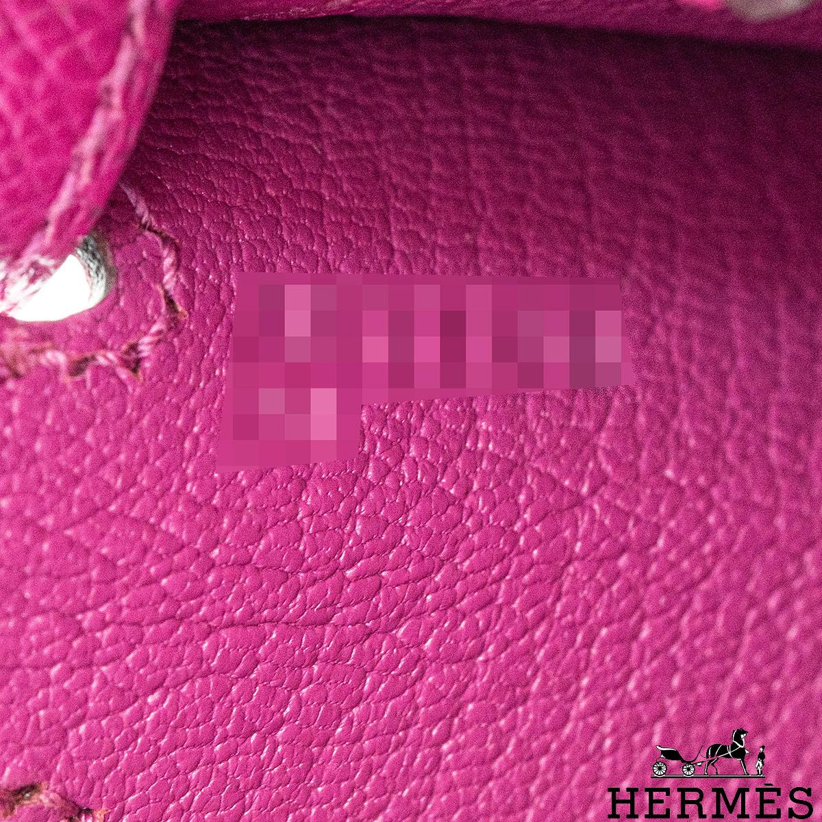 Hermés Kelly Sellier 25cm Rose Pourpre Epsom PHW For Sale 3