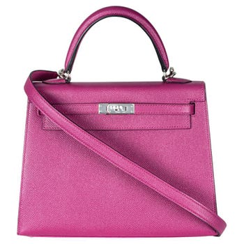 Hermés Kelly Sellier 25cm Rose Pourpre Epsom PHW