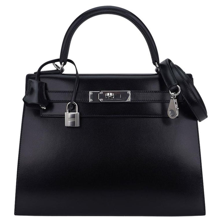 HERMÈS Kelly Box Leather Exterior Bags & Handbags for Women for sale