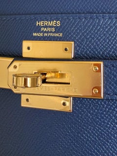 Hermès Kelly Sellier 28 Bleu Saphir Epsom Gold Hardware