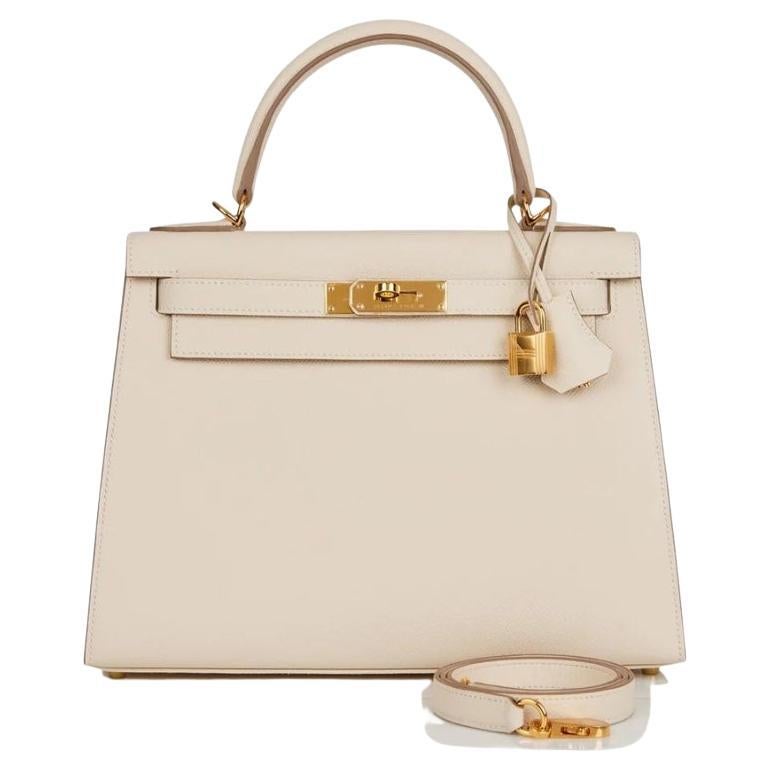 Hermes Kelly HSS 20 Sellier Craie / Trench Mini Bag Gold Hardware Epsom  Leather For Sale at 1stDibs