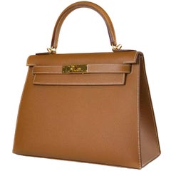Hermès Kelly Sellier 28 Gold Epsom Leather With Gold Hardware
