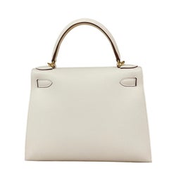 Hermes Kelly Sellier 28  Bag Nata Epsom Gold