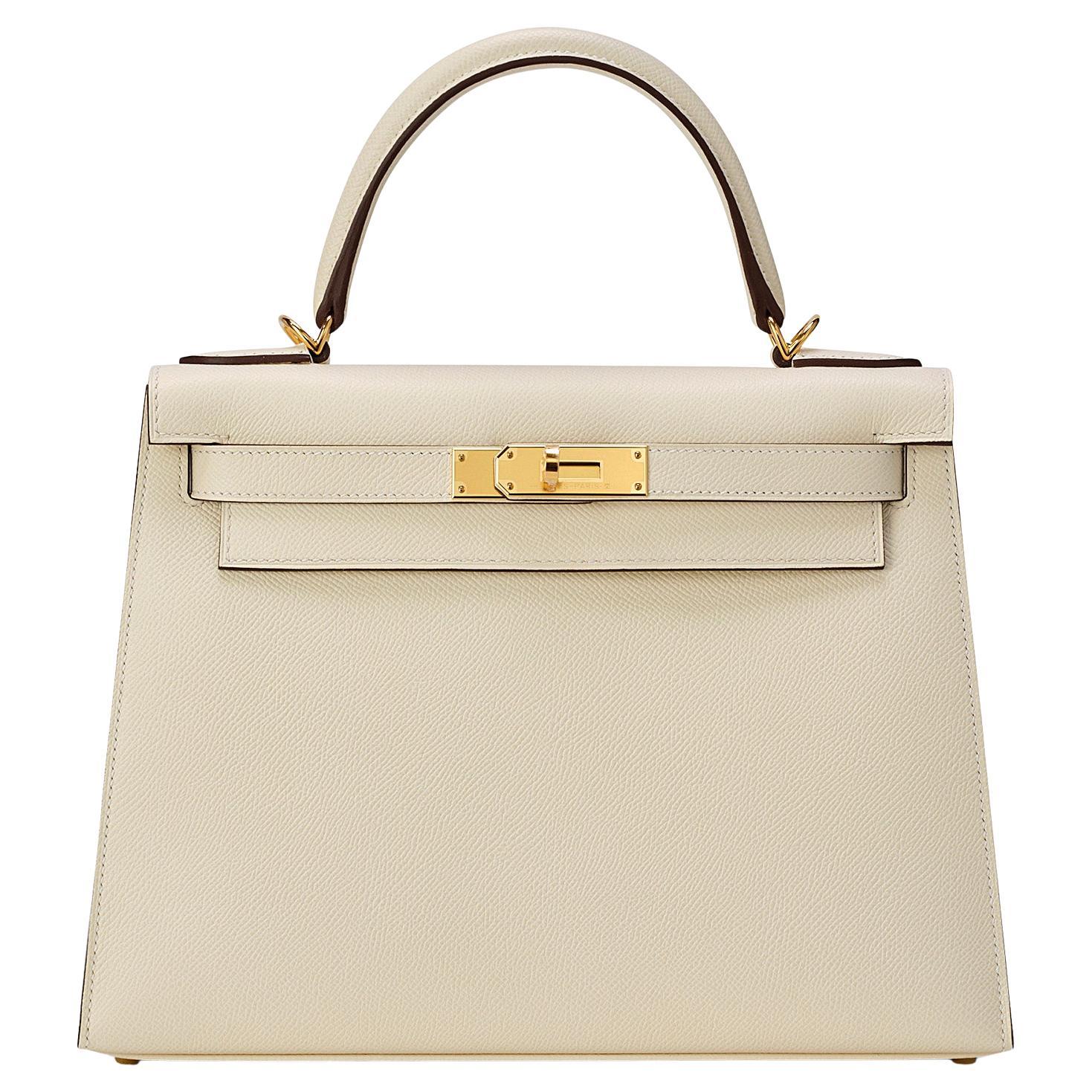 Hermès Kelly Sellier 28 Nata Epsom Gold Hardware