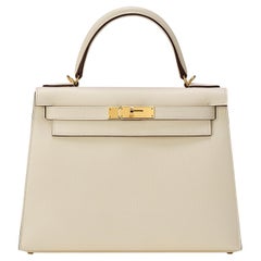 Hermès Kelly Sellier 28 Nata Epsom Gold Hardware