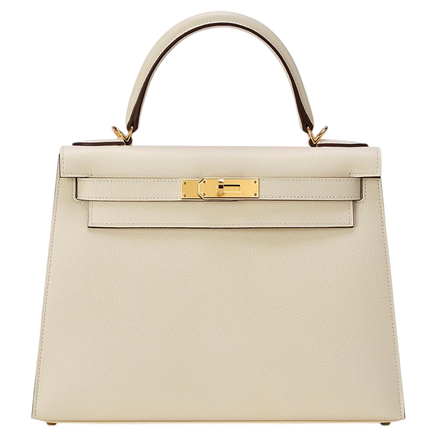 Hermès Kelly Sellier 28 Nata Epsom Gold Hardware