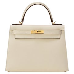 Hermès Kelly Sellier 28 Nata Epsom Gold Hardware