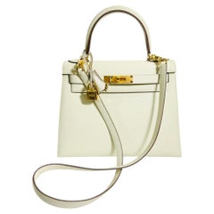 Hermès Mini Kelly II Foin Chevre Leather Gold Hardware at 1stDibs