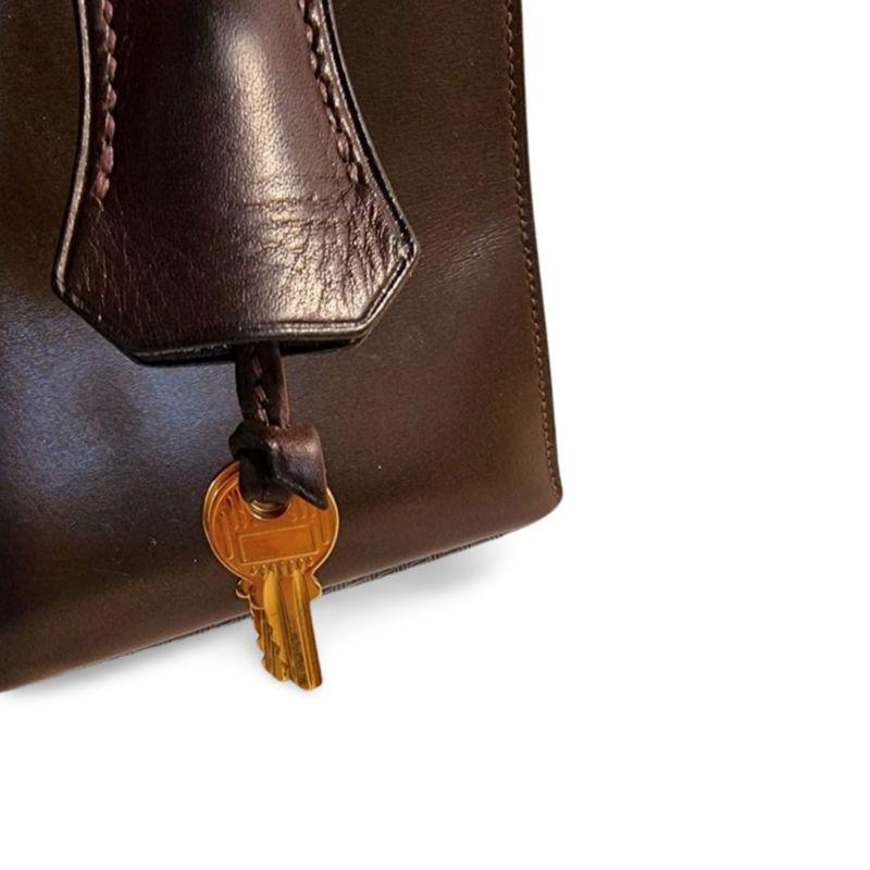 Hermès Kelly Sellier 32 Bag, Crafted in Dark Brown Box Leather 1
