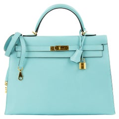 Blue Top Handle Bags