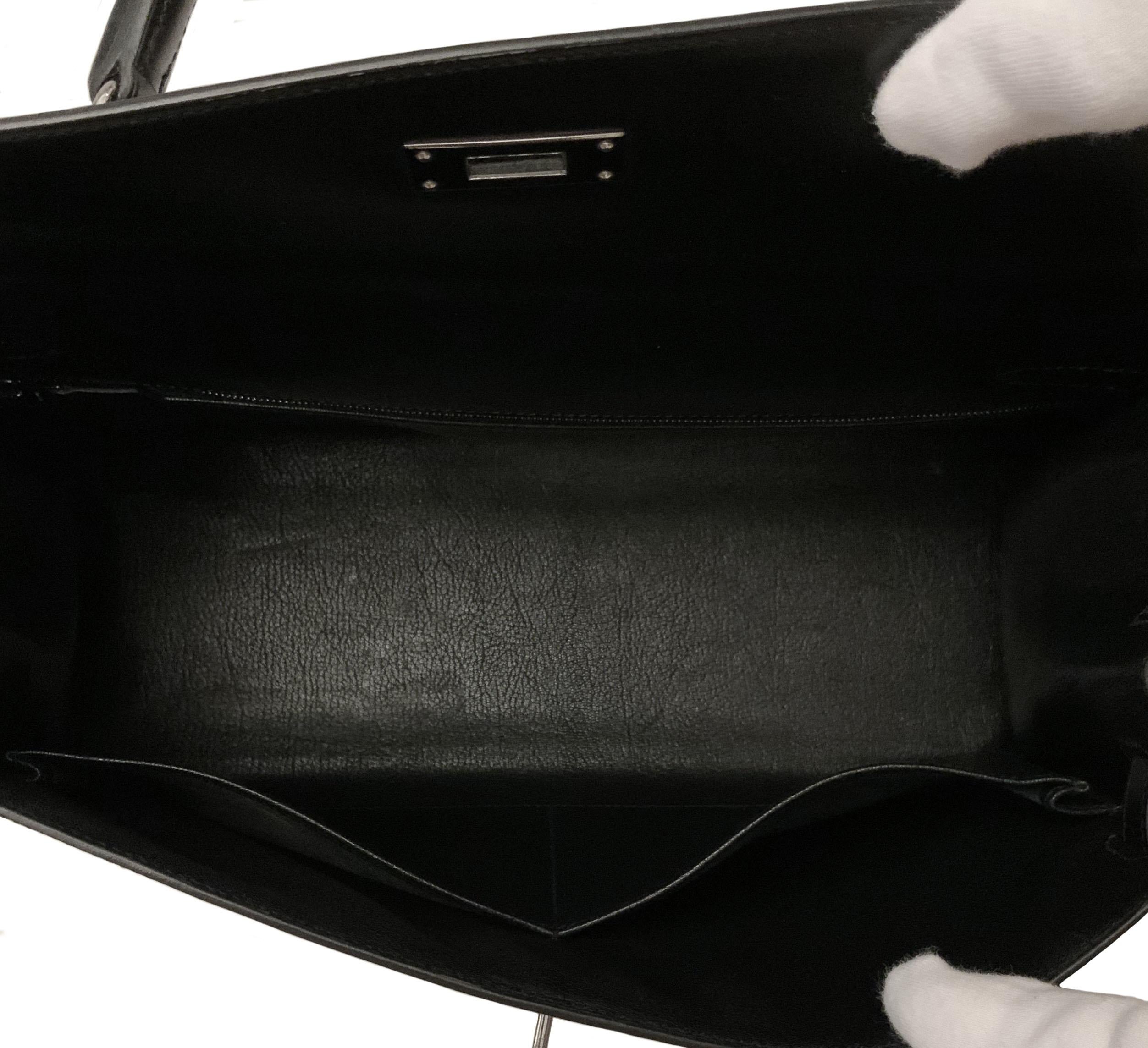 Hermès Kelly Sellier 35 Black Box Leather Bag 8