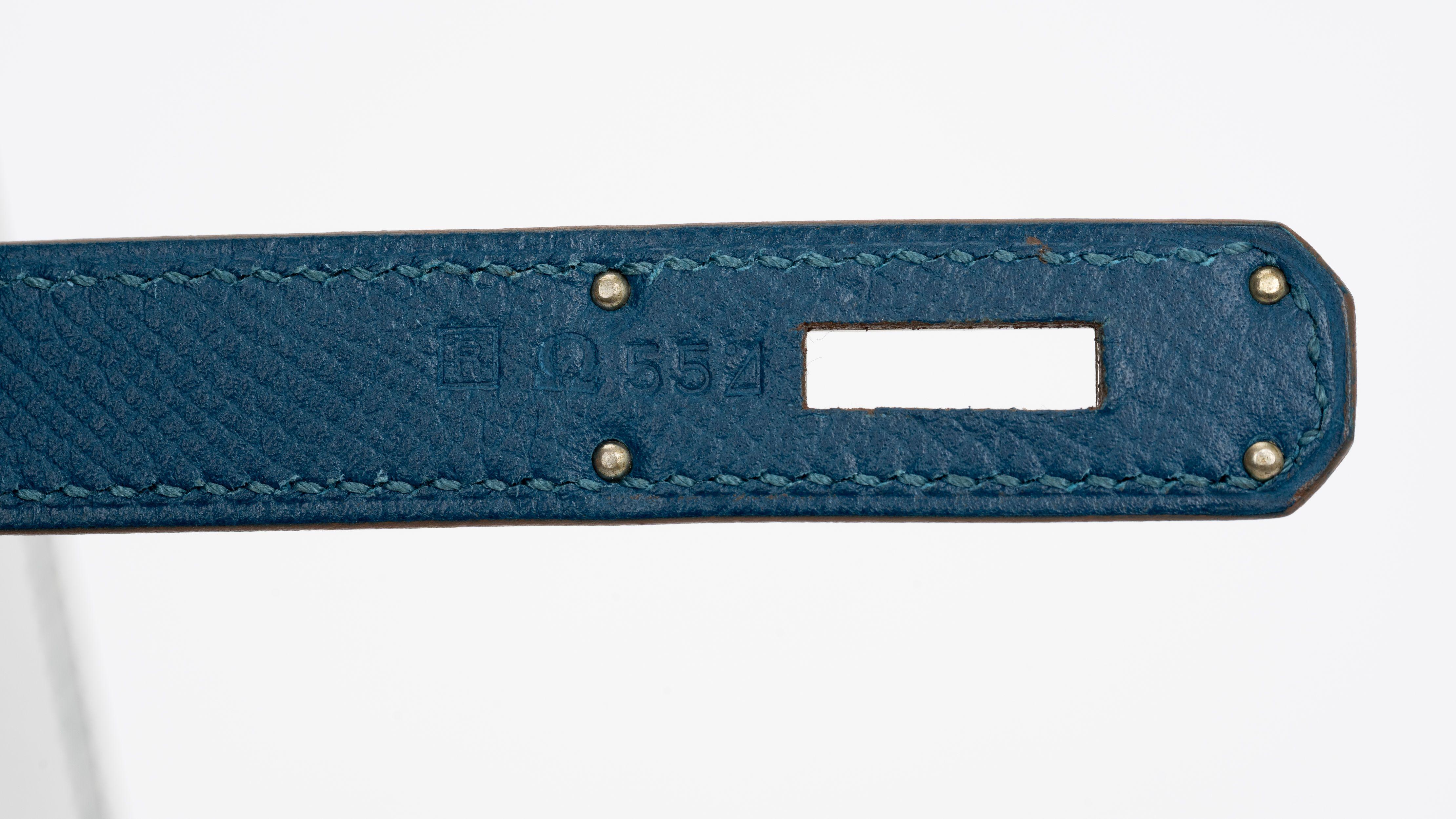 Hermès Kelly Sellier 35 Flag Blue White 6