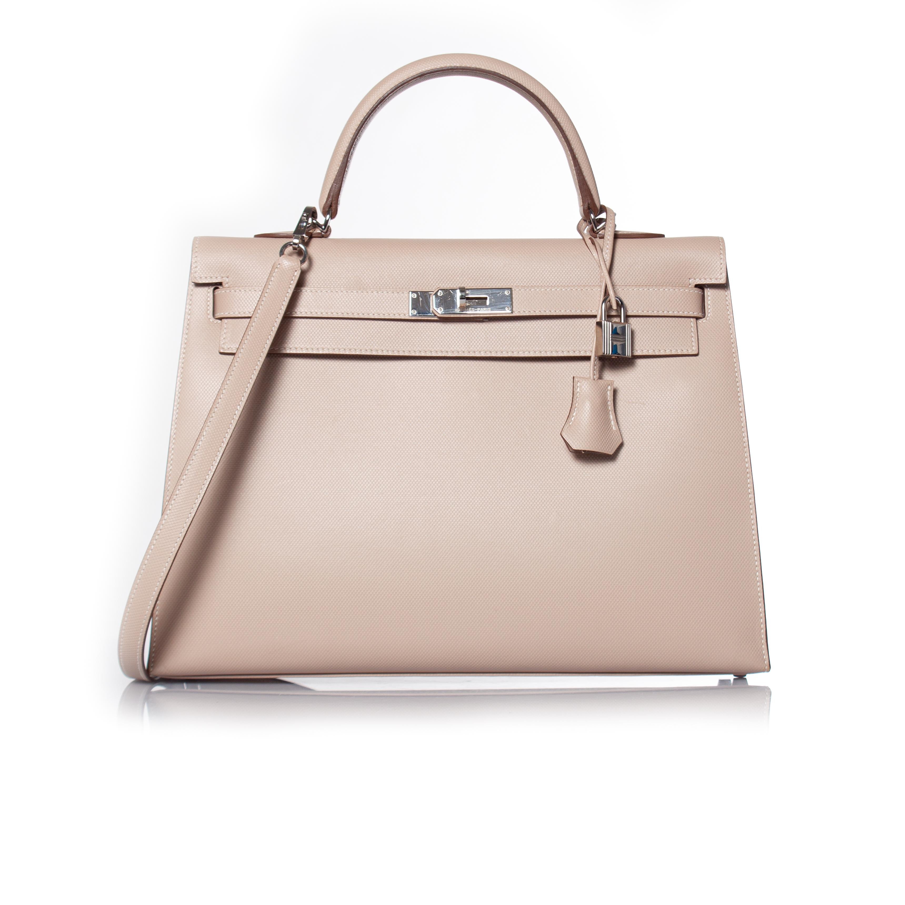 Hermes, Kelly Sellier II 35 con finiture in palladio in vendita