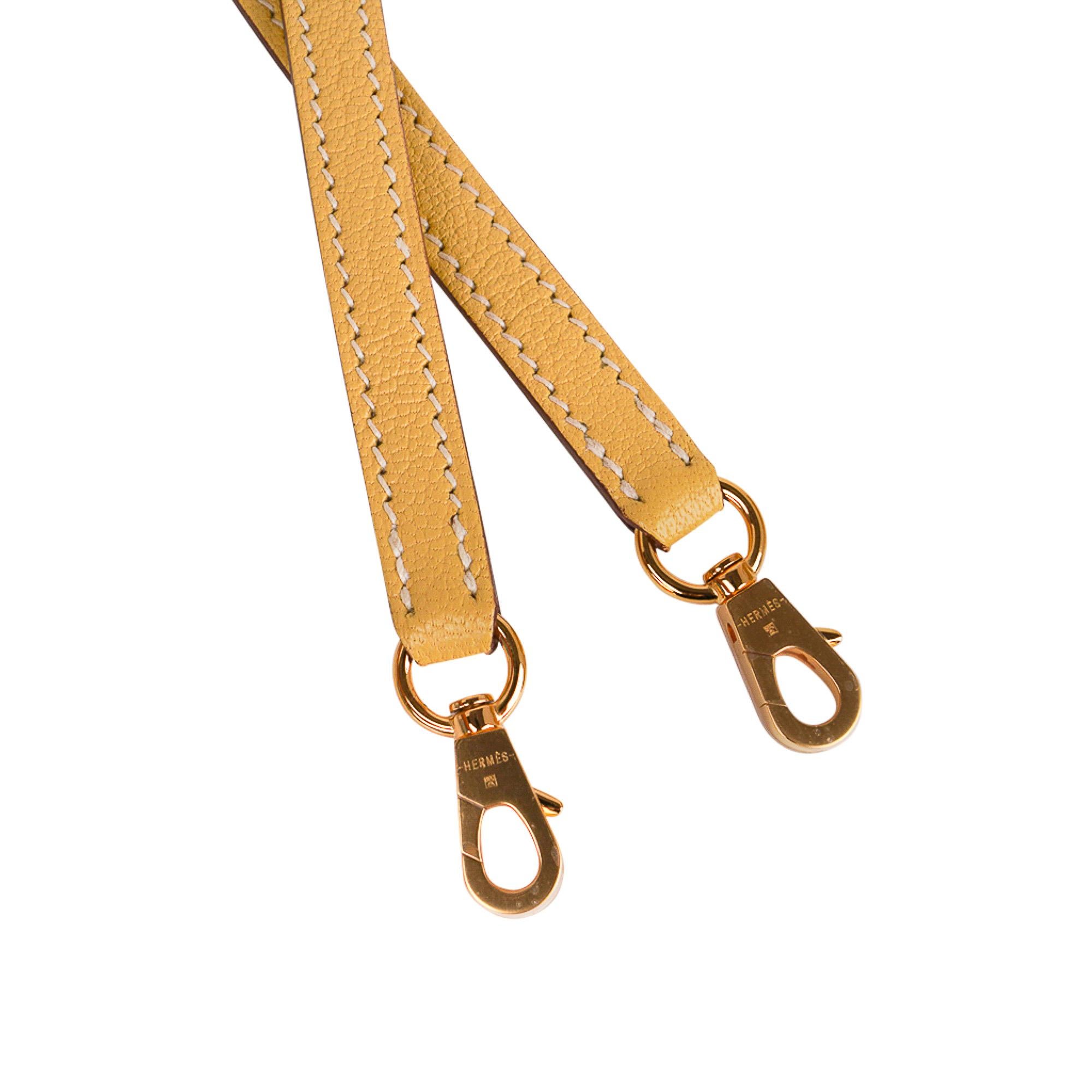 Hermes Kelly Sellier Mini 20 Jaune Foin Bag Chevre Leather Gold ...