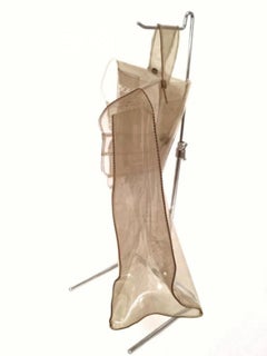 Hermès Kelly Souvenir 1997 229695 Clear X White Vinyl Satchel