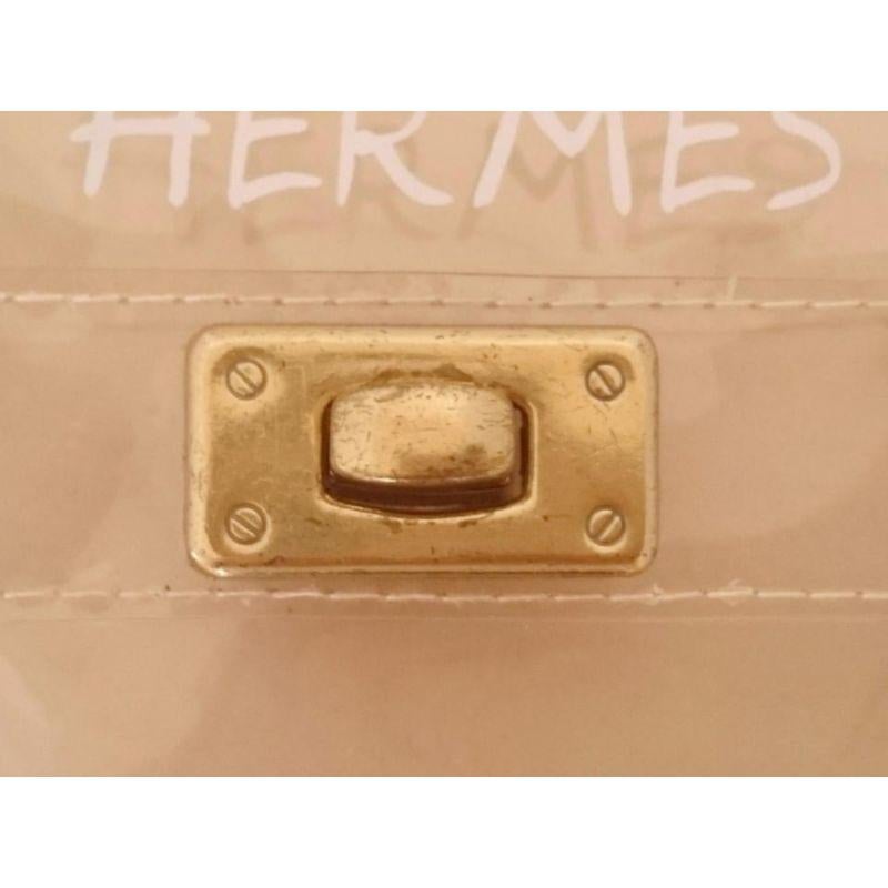 Women's Hermès Kelly Souvenir 1997 229695 Clear X White Vinyl Satchel