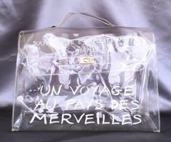 Hermès Kelly Souvenir 1997 Transparent See Through Clear 228909 Vinyl Satchel