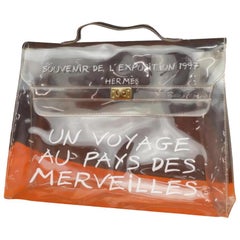 Hermès Kelly Souvenir Limited Edition L'exposition Translucent 231323 Clear X Wh