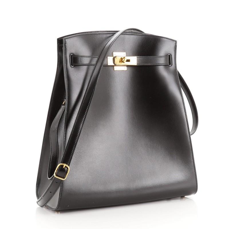 Hermes Kelly Sport Tasche Box Calf GM (Schwarz)