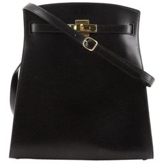 Rare HERMÈS Mini Vintage Kelly Sport PM Gold Ostrich Shoulder Bag For Sale  at 1stDibs