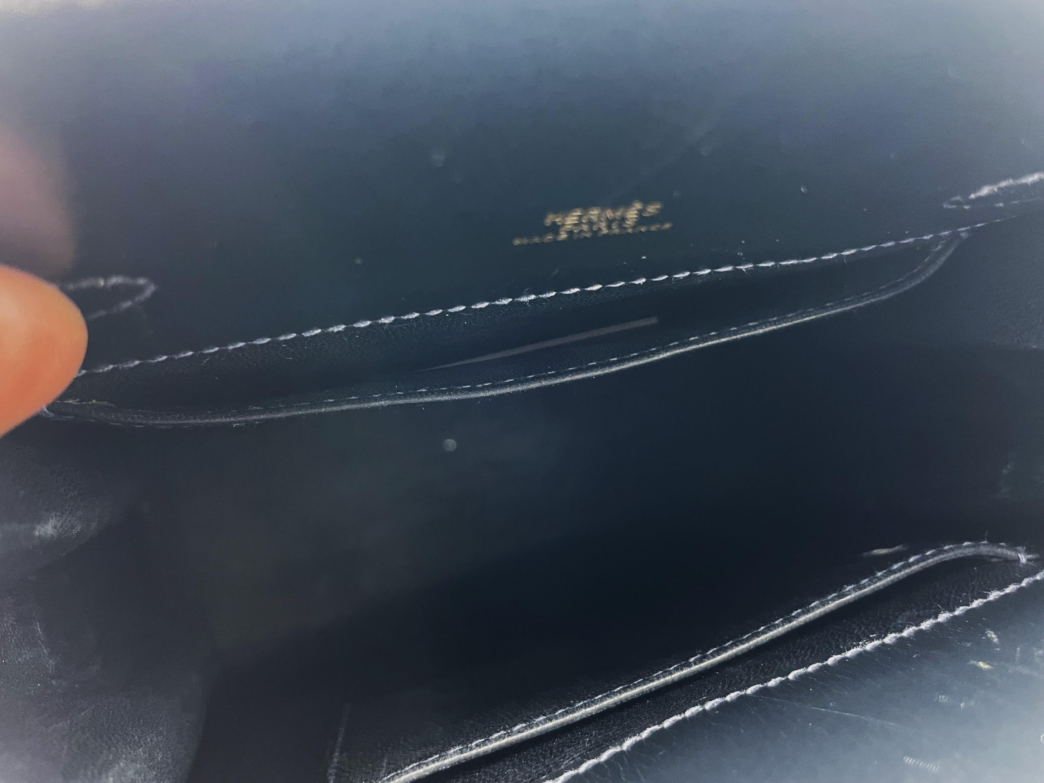 HERMES KELLY SPORT Shoulder BAG box calfs leather navy S=1989 For Sale ...