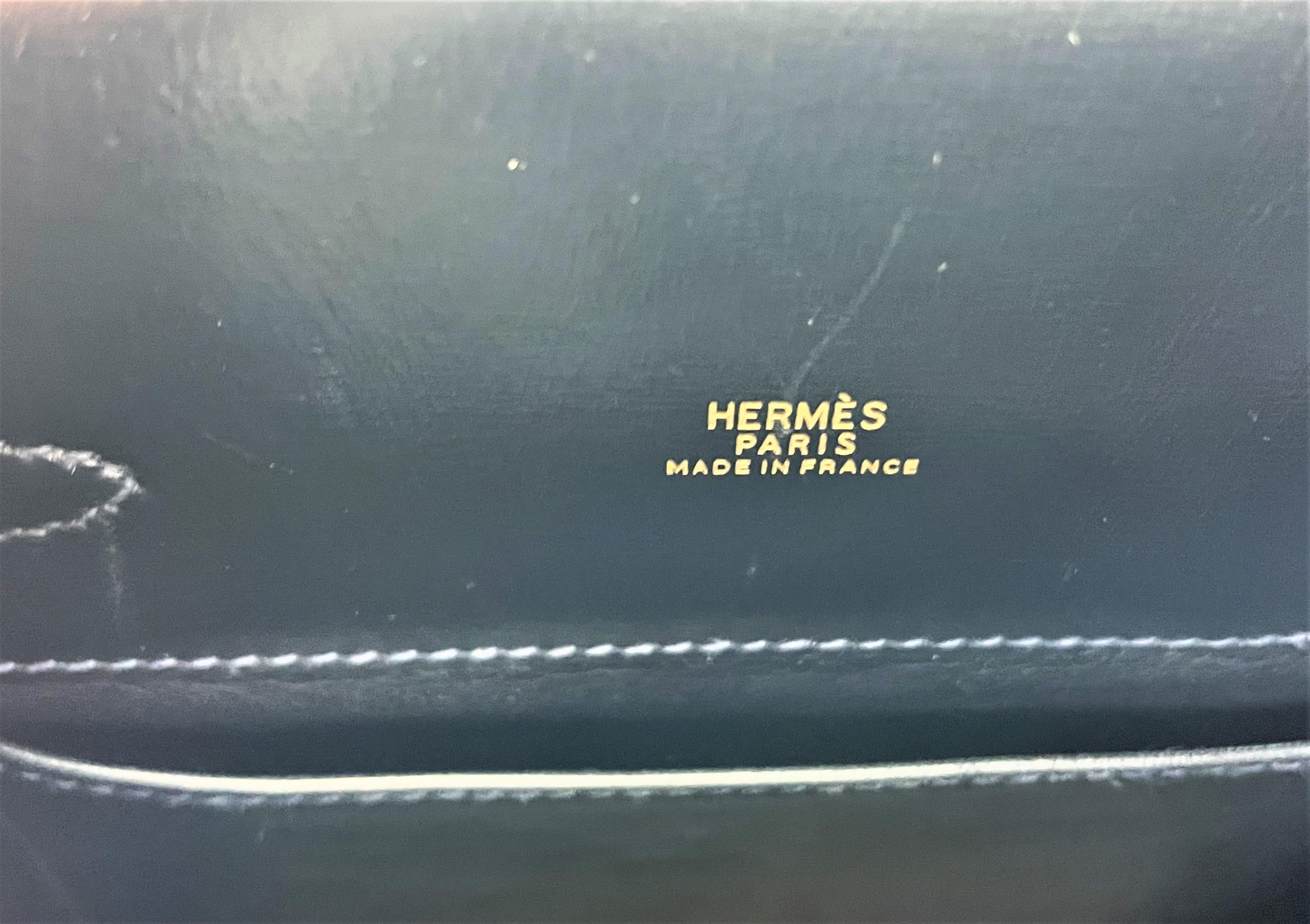 Women's or Men's HERMES KELLY SPORT Shoulder BAG box calfs leather navy  S=1989