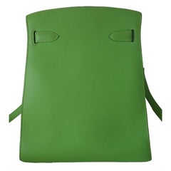 Hermes Kelly Sport MM Bright Lime Green Leather Gold Hardware Shoulder Bag
