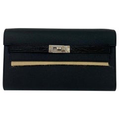 Hermes Kelly To Go Schwarz Touch Alligator