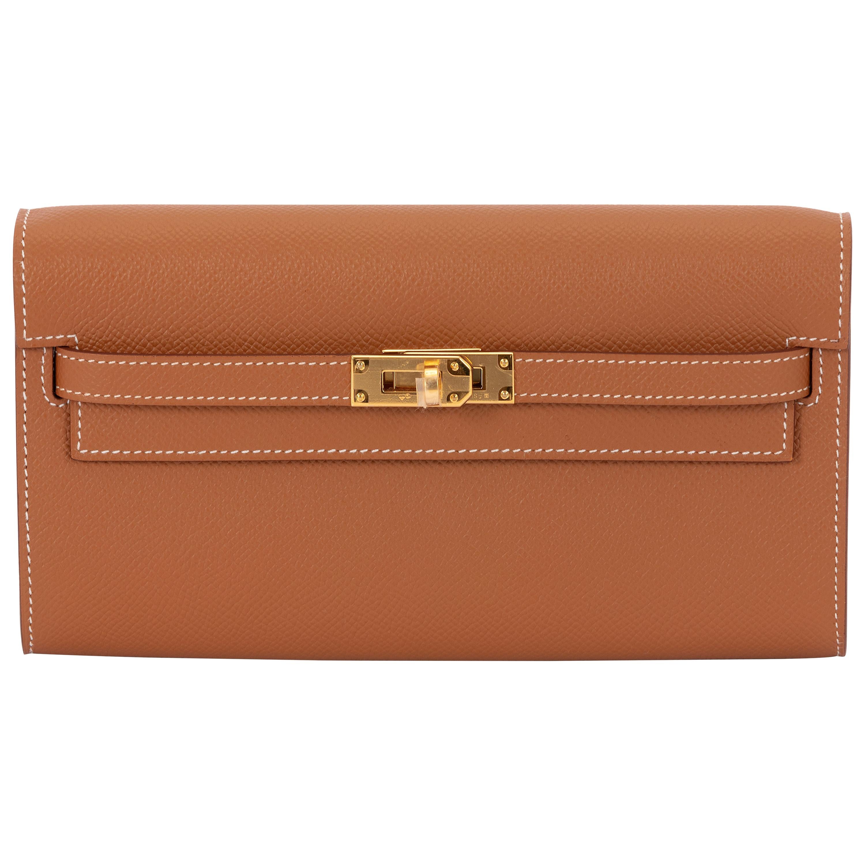 The much-anticipated wallet on a chain from Hermès is finally here. The Hermès Kelly To Go Leather Clutch is crafted in France from Epsom leather, favoured for its textured appearance and known for its scratch-resistant qualities. With a matching