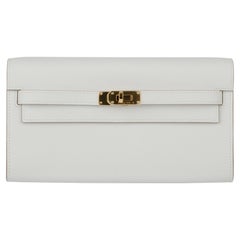 Hermes Kelly-To-Go Gris Pale Epsom Leather Gold Hardware
