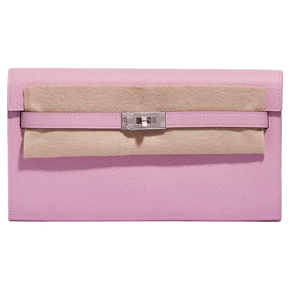 Clutch Hermès Kelly To Go in Mauve Sylvestre Epsom in vendita